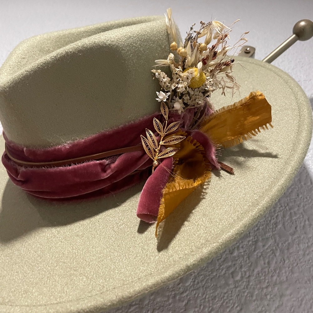 Custom Sage Wide Brim Hat